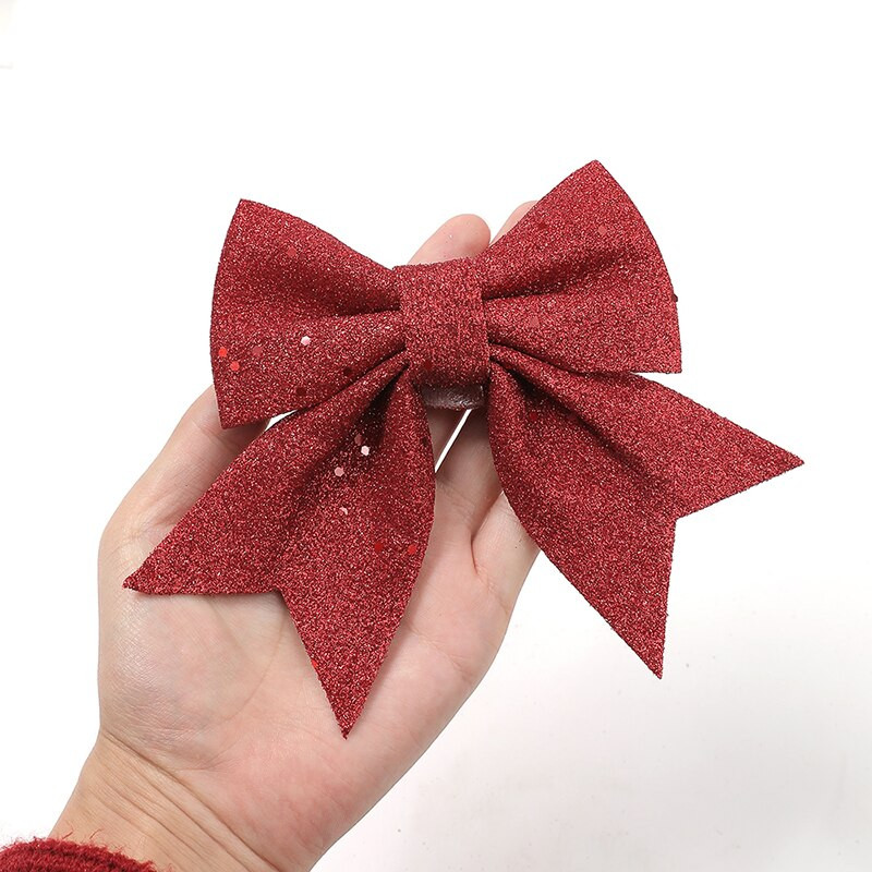 1/3 vnt. 12 cm Kalėdų lankas Kalėdų eglutės pakabinimo dekoravimas klasės lango namų dekoras Kalėdų papuošalai lankas girliandos priedai