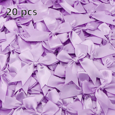 20 tk 85*85 mm roosad satiinpaelaga vibud kaunistuspaketid kingituseks väikesed lillelised vibud käsitööks pulmade vibu sünniks isetegemise peokaunistus