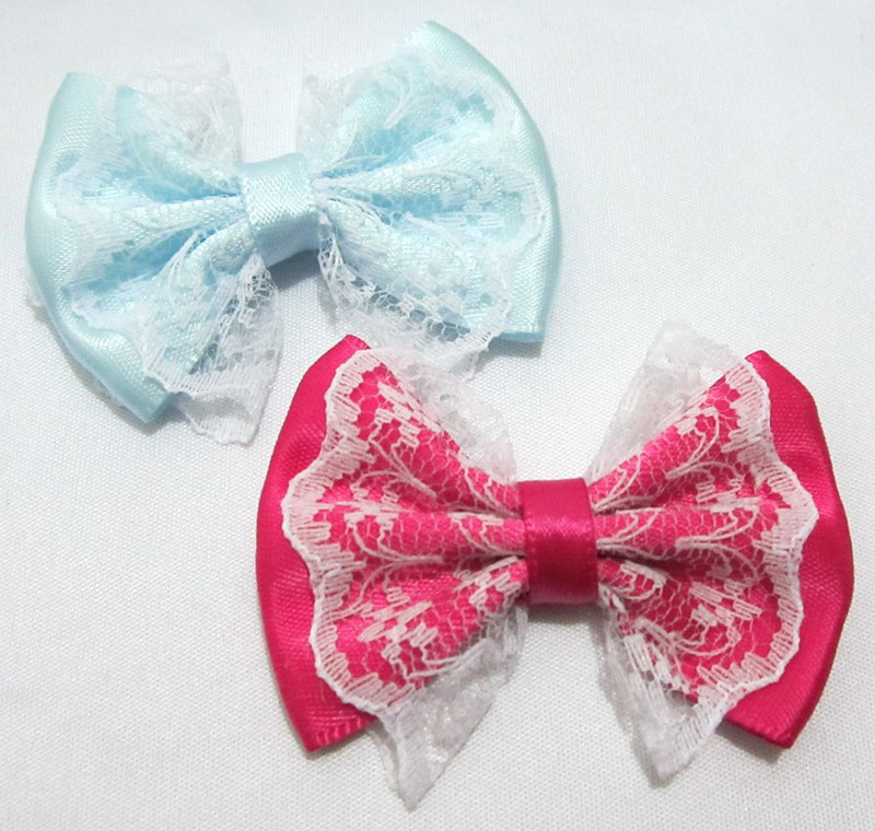 Organza satenska vrpca Mašna Appliques Craft DIY Wedding 10kom 55mm*35mm A01