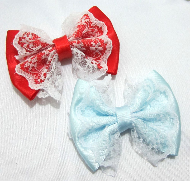 Organza satenska vrpca Mašna Appliques Craft DIY Wedding 10kom 55mm*35mm A01