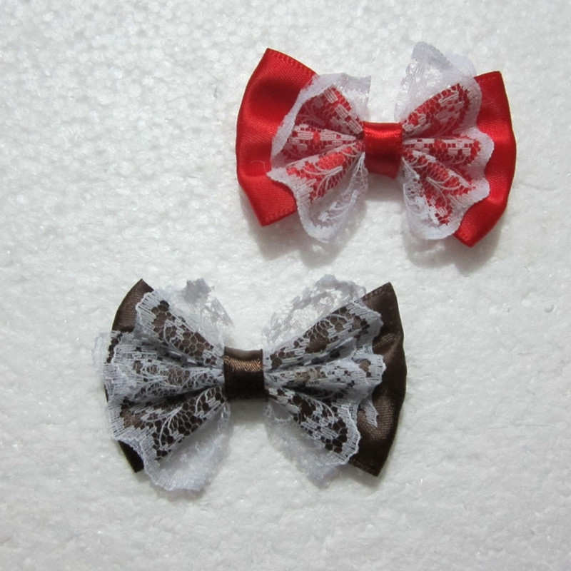 Organza satenska vrpca Mašna Appliques Craft DIY Wedding 10kom 55mm*35mm A01