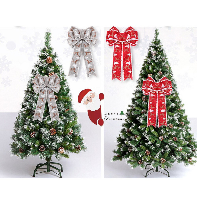 Ukrasi za božićno drvce Mašne Veliki čvor od vrpce Božićno drvce Mašne Kravate Ukrasi Novogodišnji ukras Noel 2022