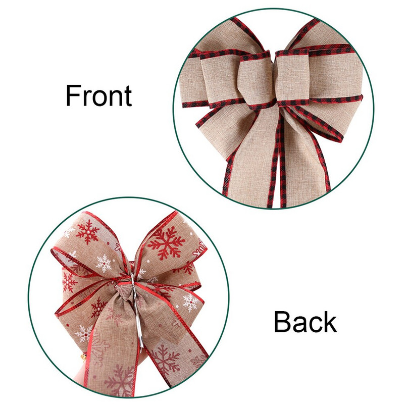 Ukrasi za božićno drvce Mašne Veliki čvor od vrpce Božićno drvce Mašne Kravate Ukrasi Novogodišnji ukras Noel 2022