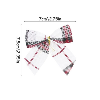 10/20 bucăți 7 cm funde de Crăciun ornament pentru brad de Crăciun cu fundă pentru articole de artizanat, bricolaj, accesorii pentru coroana de Crăciun, cutie de cadou pentru decorare