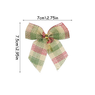 10/20 bucăți 7 cm funde de Crăciun ornament pentru brad de Crăciun cu fundă pentru articole de artizanat, bricolaj, accesorii pentru coroana de Crăciun, cutie de cadou pentru decorare