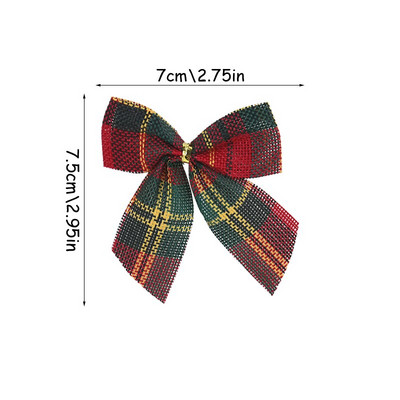 10/20 bucăți 7 cm funde de Crăciun ornament pentru brad de Crăciun cu fundă pentru articole de artizanat, bricolaj, accesorii pentru coroana de Crăciun, cutie de cadou pentru decorare