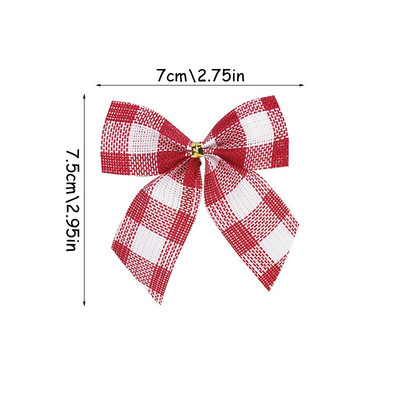 10/20 bucăți 7 cm funde de Crăciun ornament pentru brad de Crăciun cu fundă pentru articole de artizanat, bricolaj, accesorii pentru coroana de Crăciun, cutie de cadou pentru decorare