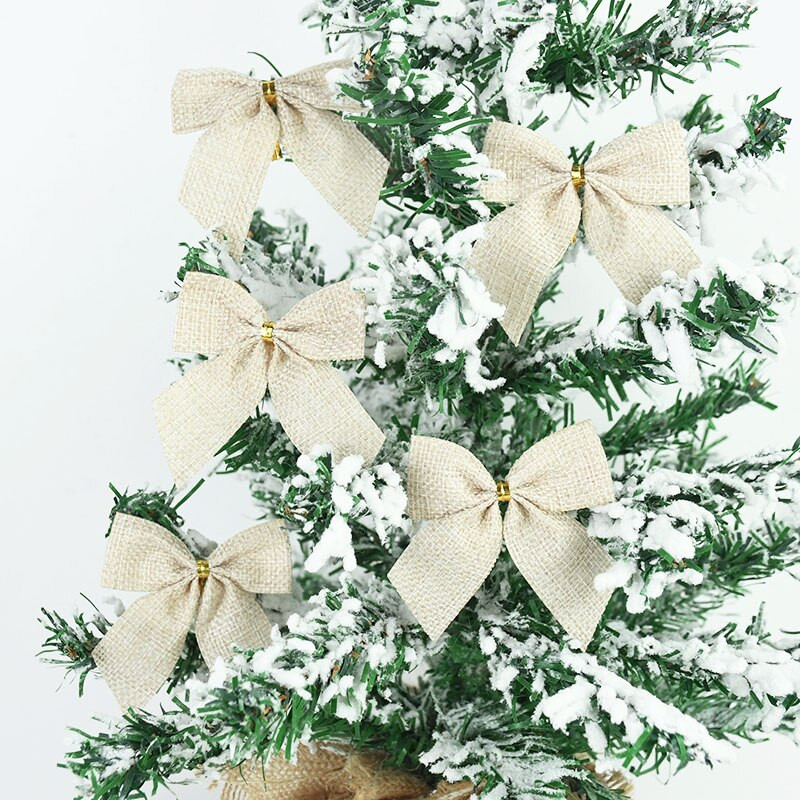 10/20 bucăți 7 cm funde de Crăciun ornament pentru brad de Crăciun cu fundă pentru articole de artizanat, bricolaj, accesorii pentru coroana de Crăciun, cutie de cadou pentru decorare