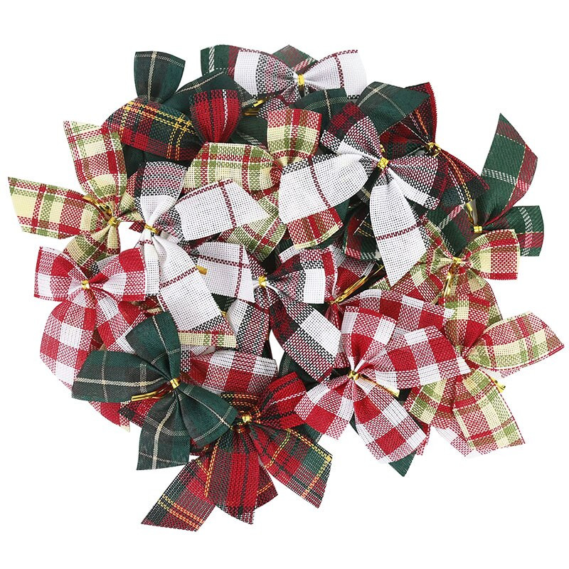 10/20 bucăți 7 cm funde de Crăciun ornament pentru brad de Crăciun cu fundă pentru articole de artizanat, bricolaj, accesorii pentru coroana de Crăciun, cutie de cadou pentru decorare