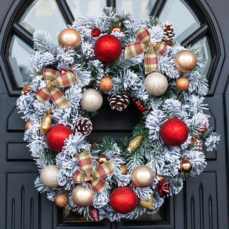 10/20 bucăți 7 cm funde de Crăciun ornament pentru brad de Crăciun cu fundă pentru articole de artizanat, bricolaj, accesorii pentru coroana de Crăciun, cutie de cadou pentru decorare