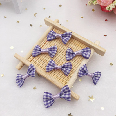 Nauji 40 vnt. gražūs satino juostelės Gingham lanko aplikacijos, rankdarbiai, pasidaryk pats, vestuviniai kalėdiniai papuošalai dovanų lankeliai SA02*2