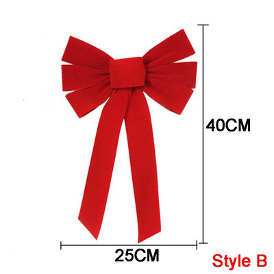 Коледни лъкове Многоразмерни червени лъкове за занаяти Орнаменти за коледно дърво Сватбен новогодишен бантик Празнични парти консумативи
