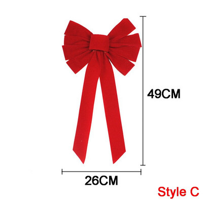 Коледни лъкове Многоразмерни червени лъкове за занаяти Орнаменти за коледно дърво Сватбен новогодишен бантик Празнични парти консумативи