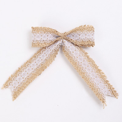 DIY Lihtne maalähedane kotiriie käsitöö džuudist kikilipsud, pitsist ääristud krohvitud kikisõlmed jõulupuu kaunistused õmblemine pulmakaunistus