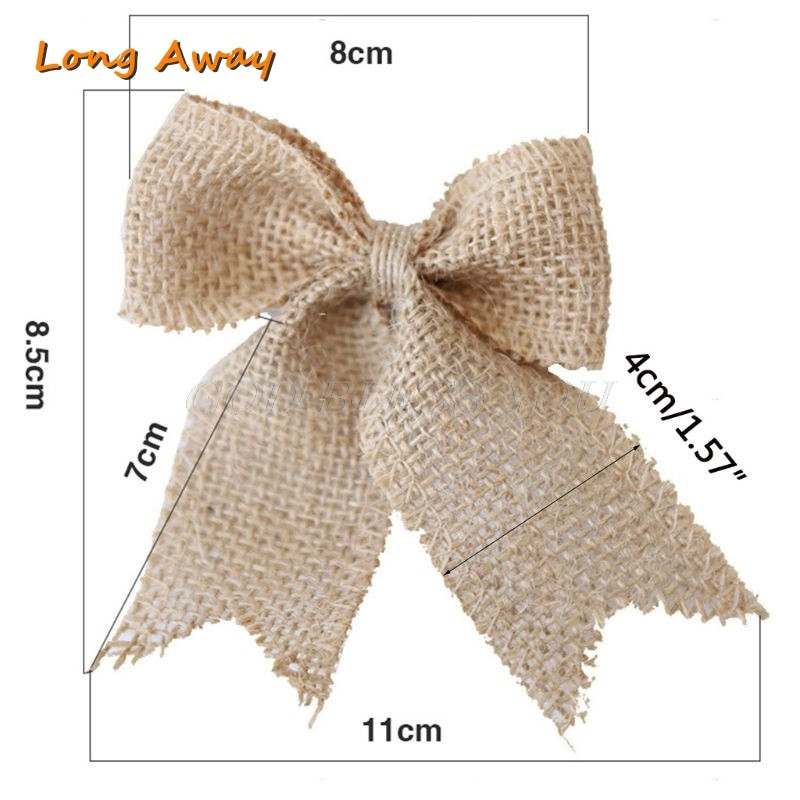 DIY Lihtne maalähedane kotiriie käsitöö džuudist kikilipsud, pitsist ääristud krohvitud kikisõlmed jõulupuu kaunistused õmblemine pulmakaunistus