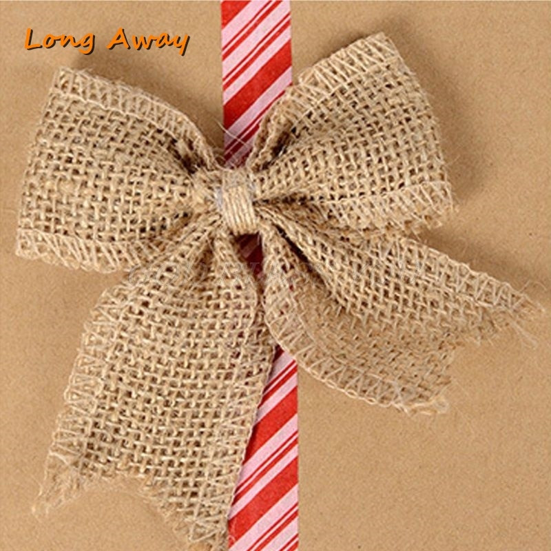 DIY Lihtne maalähedane kotiriie käsitöö džuudist kikilipsud, pitsist ääristud krohvitud kikisõlmed jõulupuu kaunistused õmblemine pulmakaunistus