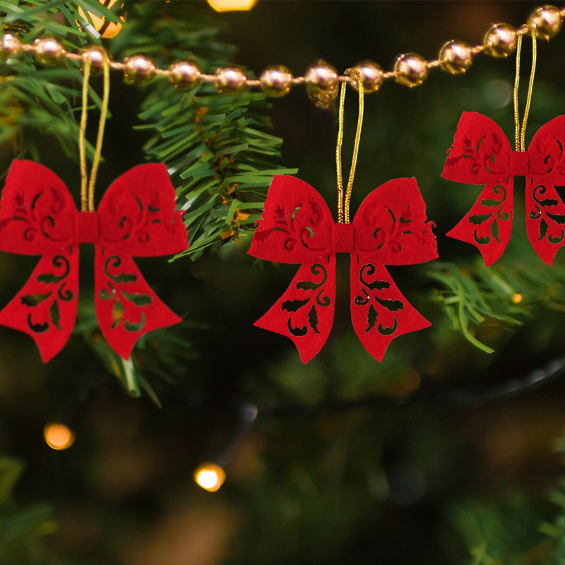 5 buc. Arcuri DIY Arcuri cadou pentru petrecere de Crăciun Decor cu sclipici pentru brad de Crăciun Pandantiv Accesorii pentru decorare