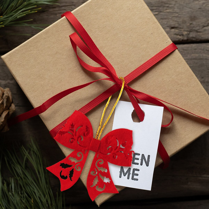 5 buc. Arcuri DIY Arcuri cadou pentru petrecere de Crăciun Decor cu sclipici pentru brad de Crăciun Pandantiv Accesorii pentru decorare