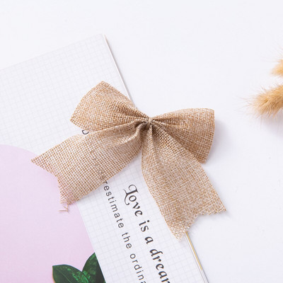 5 tk/pakk Jõulufestivali kaunistus vibu-sõlm Värviline ruuduline jõulupuu rippuvad vibud Kaunistused kingituste pakendamise tarvikud