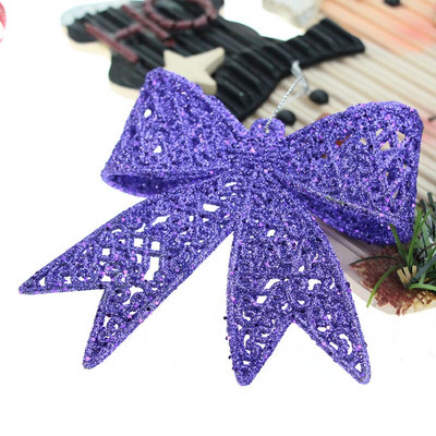 Leptir mašna Viseći ukras za božićni dom Zlato Srebrna Crvena svjetlucava mašna Ukrasi za božićno drvce Nova godina 2022. Navidad