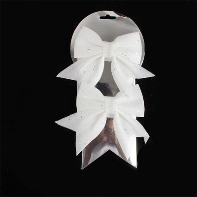 2vnt./rinkinys Didelės atlasinės juostelės lankeliai Kalėdų eglutės lankelių papuošalai Poliesterio satino juostelės lankeliai gėlės Rankų darbo dekoracijos