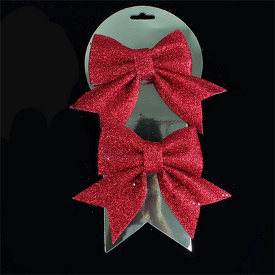 2vnt./rinkinys Didelės atlasinės juostelės lankeliai Kalėdų eglutės lankelių papuošalai Poliesterio satino juostelės lankeliai gėlės Rankų darbo dekoracijos