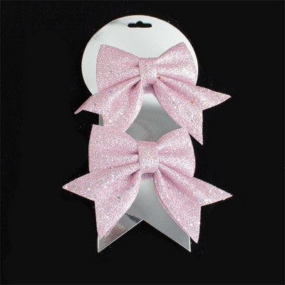 2vnt./rinkinys Didelės atlasinės juostelės lankeliai Kalėdų eglutės lankelių papuošalai Poliesterio satino juostelės lankeliai gėlės Rankų darbo dekoracijos