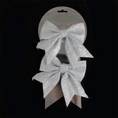 2vnt./rinkinys Didelės atlasinės juostelės lankeliai Kalėdų eglutės lankelių papuošalai Poliesterio satino juostelės lankeliai gėlės Rankų darbo dekoracijos