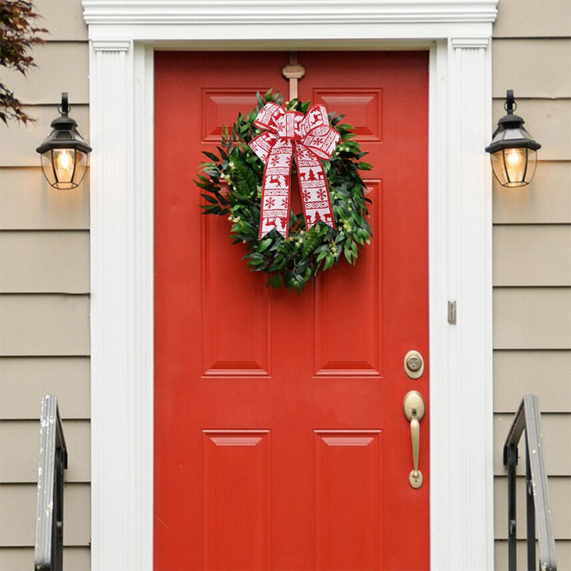 Pom de Crăciun Mare Roșu Decor de Anul Nou Panglici de in Fundă Cutie cadou Ambalaj Decorativ Nod Cadou Arce de Crăciun Decoratiuni