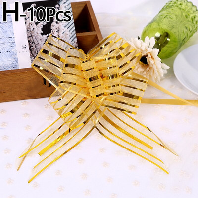 10 tk Ilus ühevärviline tõmmatav vibu lint kingituste pakkimine lilledega vibu sõlmepeo pulmaautotoa kaunistamine kingituste kasti eelised