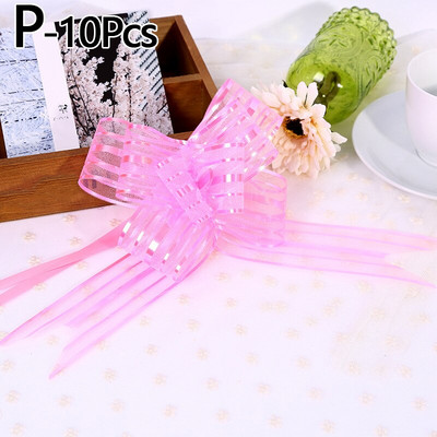 10 tk Ilus ühevärviline tõmmatav vibu lint kingituste pakkimine lilledega vibu sõlmepeo pulmaautotoa kaunistamine kingituste kasti eelised