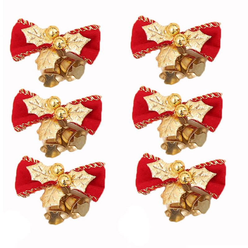 (10buc) 5cm Clopote de aur Decoratiuni Lucru manual Pandant brad de Craciun Decoratune pentru petrecerea de vacanta de Anul Nou