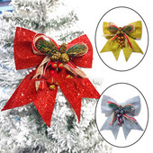 Nouă fundă mare de Crăciun cu sclipici cu conuri de pin Decor pentru brad de Xsmas Aspect de acasă Mall Aspect de petrecere de Anul Nou Decor DIY Coroana Ornamente Cadou