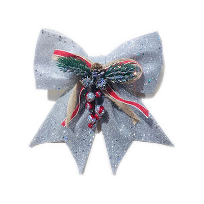 Nouă fundă mare de Crăciun cu sclipici cu conuri de pin Decor pentru brad de Xsmas Aspect de acasă Mall Aspect de petrecere de Anul Nou Decor DIY Coroana Ornamente Cadou