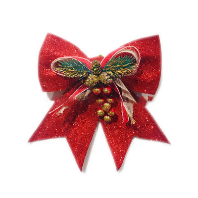 Nouă fundă mare de Crăciun cu sclipici cu conuri de pin Decor pentru brad de Xsmas Aspect de acasă Mall Aspect de petrecere de Anul Nou Decor DIY Coroana Ornamente Cadou