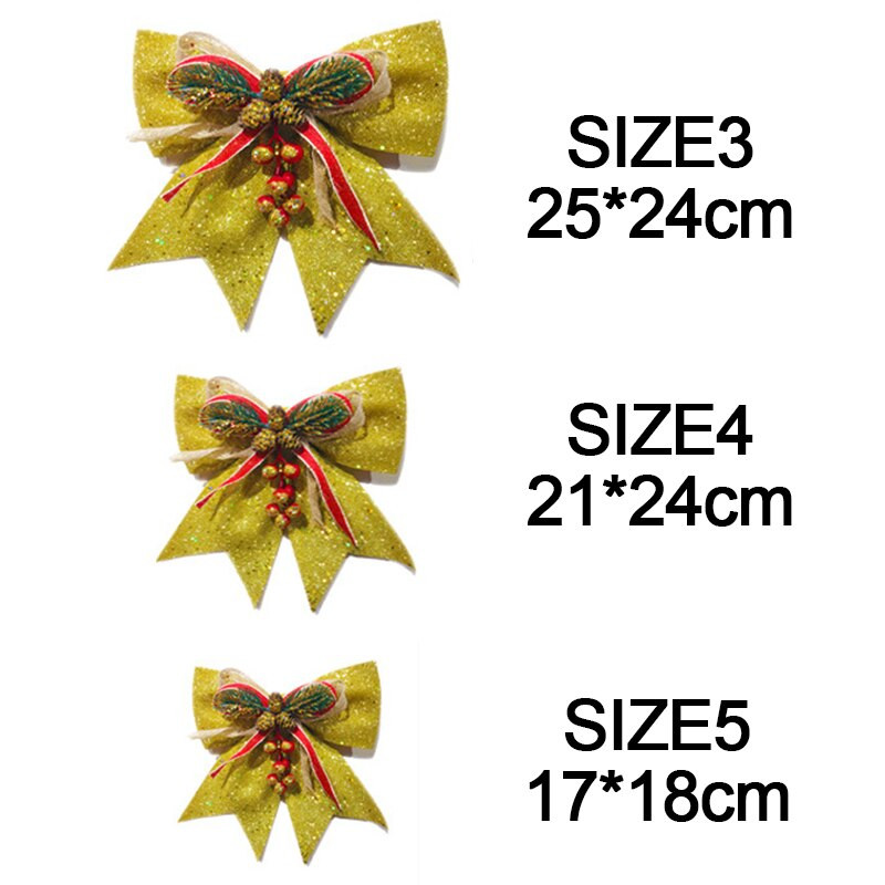 Nouă fundă mare de Crăciun cu sclipici cu conuri de pin Decor pentru brad de Xsmas Aspect de acasă Mall Aspect de petrecere de Anul Nou Decor DIY Coroana Ornamente Cadou