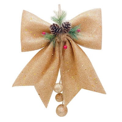 Božićno drvce Velika crvena mašna Čvor Novogodišnja zabava Dekoracija vjenčanja 25*30 cm Viseći ukrasi Zlatna kutija Ukrasna ambalaža