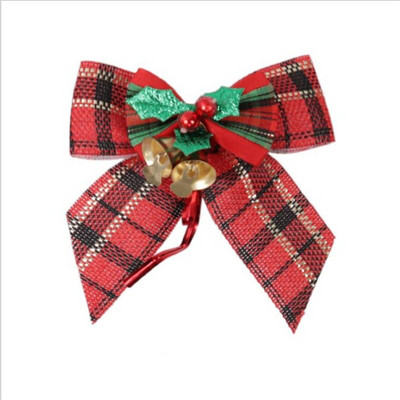 1 buc/lot funde delicate cadou de Crăciun cu clopote mici Articole de decorare pentru pom de Crăciun Papion de Crăciun 8*8cm