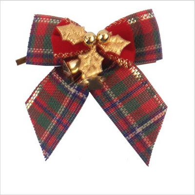 1 buc/lot funde delicate cadou de Crăciun cu clopote mici Articole de decorare pentru pom de Crăciun Papion de Crăciun 8*8cm