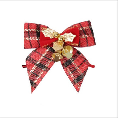 1 buc/lot funde delicate cadou de Crăciun cu clopote mici Articole de decorare pentru pom de Crăciun Papion de Crăciun 8*8cm