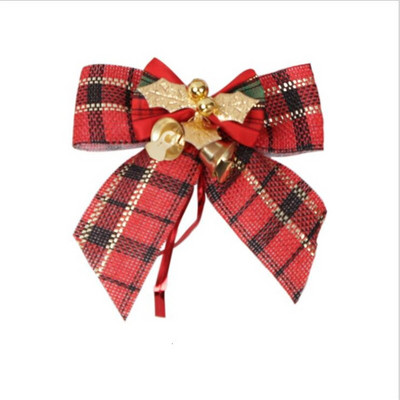 1 buc/lot funde delicate cadou de Crăciun cu clopote mici Articole de decorare pentru pom de Crăciun Papion de Crăciun 8*8cm