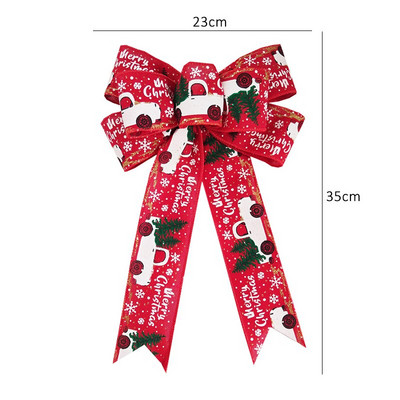 Lenjerie decorativă de Crăciun Nod cu fundă de Crăciun Pom de Crăciun Fire Ornamente papion 30 de stil Decorație de Revelion Decor cadou lucrat manual