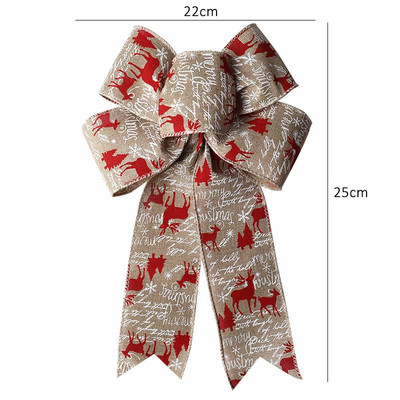 Lenjerie decorativă de Crăciun Nod cu fundă de Crăciun Pom de Crăciun Fire Ornamente papion 30 de stil Decorație de Revelion Decor cadou lucrat manual