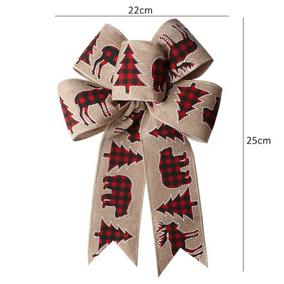 Lenjerie decorativă de Crăciun Nod cu fundă de Crăciun Pom de Crăciun Fire Ornamente papion 30 de stil Decorație de Revelion Decor cadou lucrat manual