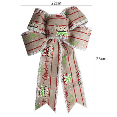 Lenjerie decorativă de Crăciun Nod cu fundă de Crăciun Pom de Crăciun Fire Ornamente papion 30 de stil Decorație de Revelion Decor cadou lucrat manual