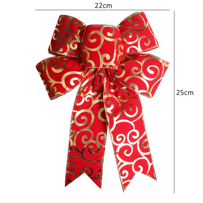 Lenjerie decorativă de Crăciun Nod cu fundă de Crăciun Pom de Crăciun Fire Ornamente papion 30 de stil Decorație de Revelion Decor cadou lucrat manual