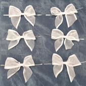 (30 τεμ./συσκευασία) 11 εκ. Λευκό φαρδύ γείσο Organza Bow Κοριτσίστικα κλιπ μαλλιών Φτιάχνοντας γιορτινά διακοσμητικά κουτιά δώρου Διακόσμηση σπιτιού DIY