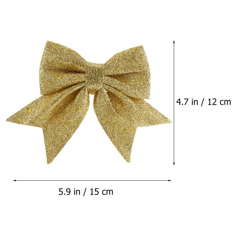 Bowknot vibu jõuluehted Puu säraga käsitöö vibud jõulupärg pärg Talvine maalähedane puhkus Mini dekoratiivne pael läikiv