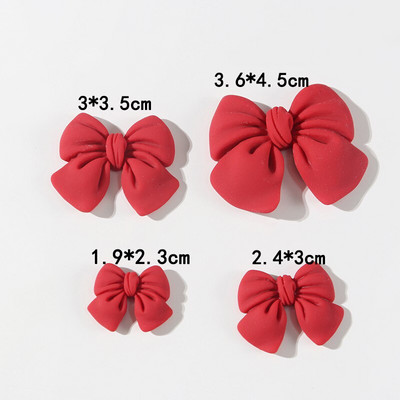 4 bucăți loturi de margele libere cadou de Crăciun decor fundă bricolaj rășină din plastic cu spate plat pentru albume de albume mărgele de slime pentru fabricarea de bijuterii