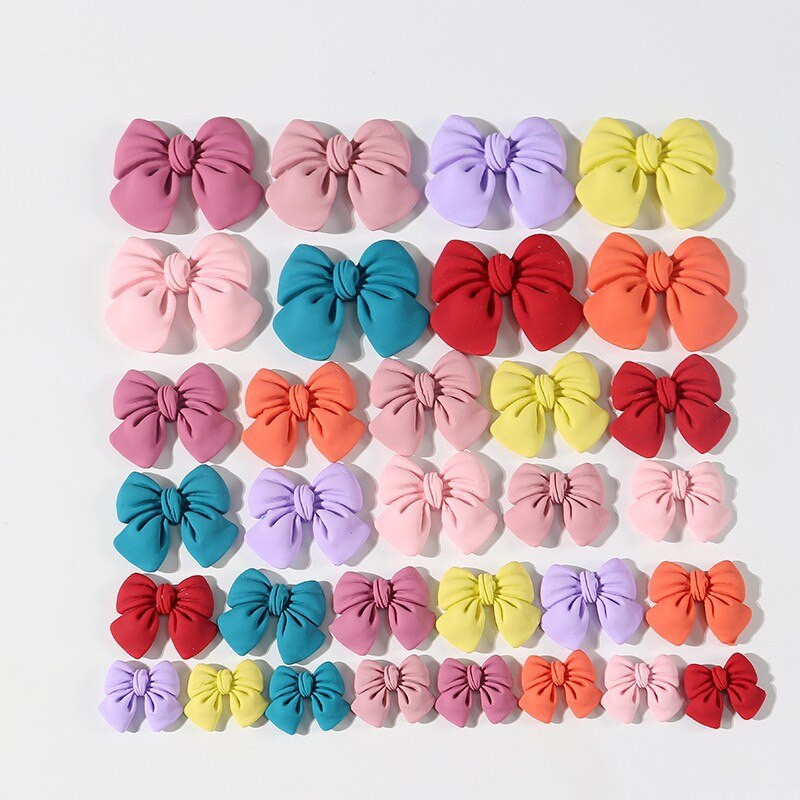 4 bucăți loturi de margele libere cadou de Crăciun decor fundă bricolaj rășină din plastic cu spate plat pentru albume de albume mărgele de slime pentru fabricarea de bijuterii